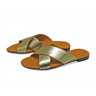 Women Sandals LS-10 Gold Nappa